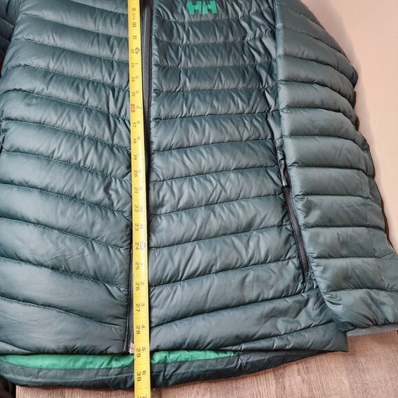 Helly Hansen Verglas Down Puffer Jacket Womens Large Green Gorpcore Ski Hiking - Picture 7 of 15